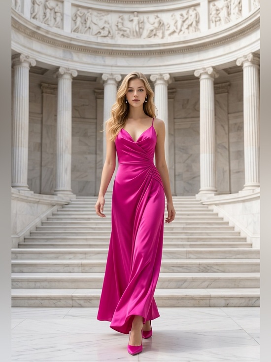 GB girls Dresses & Skirts - GB girls Fuchsia Spaghetti-Strap Maxi Dress